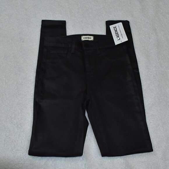 L’agence Marguerite Coated High Waist Skinny Jeans Size 25 - Picture 11 of 13